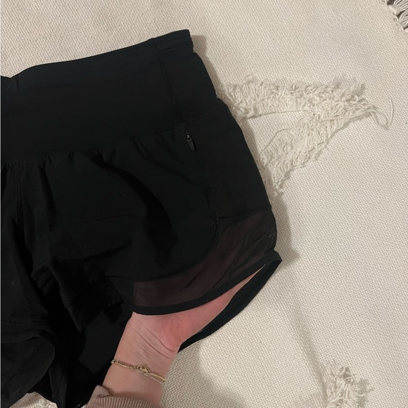 Lululemon black mesh trim shorts - Picture 4 of 6